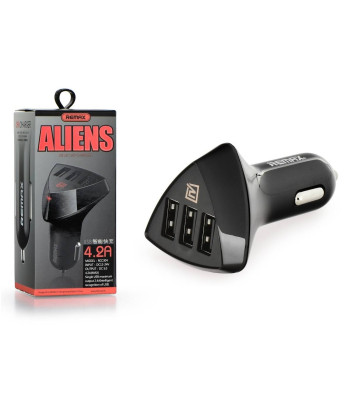 Auto lādētājs 3x USB 4.2A Remax Aliens RC-C304 3x