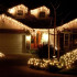 Ziemassvētku āra vītnes - lāstekas 200 LED ar zibspuldzi - 8,5 m stLED