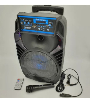Bezvadu skaļrunis Kimiso QS-801 ar gaismām un mikrofonu
