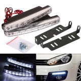 Auto dienas gaitas gaismas DRL 8 LED katrā