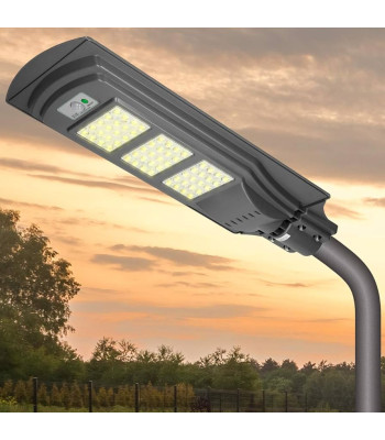 Led ielu lampa 360W ar saules kolektoru un vadības paneli