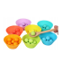 Koka puzle Montessori ar krāsainām bumbiņām Pērlīšu TURĒTĀJS