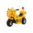 Bērnu motocikls ar sānu riteņiem, dzeltens