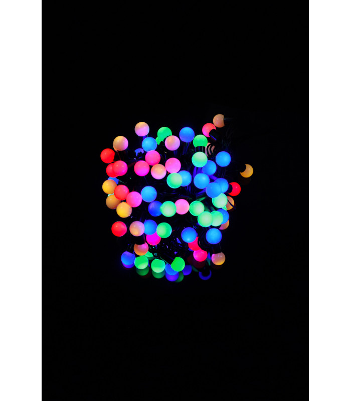 Ziemassvētku LED vītnes matētas - burbuļi 100led 8,5m