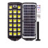 LED COB lēcveida ielas apgaismojums ar saules kolektoru un vadības paneli W7100B-8