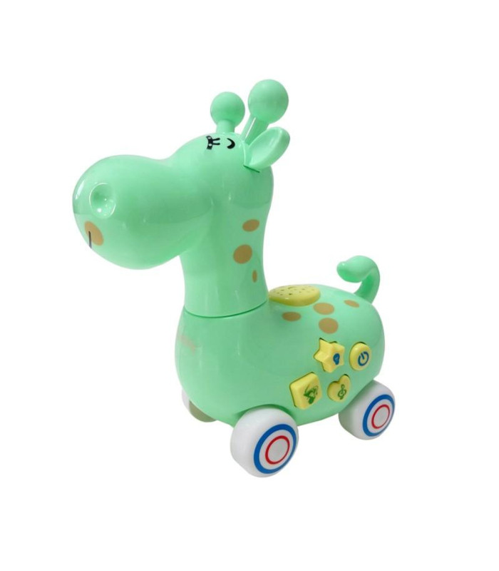 Indukcijas rotaļlieta žirafe ar riteņiem B16E