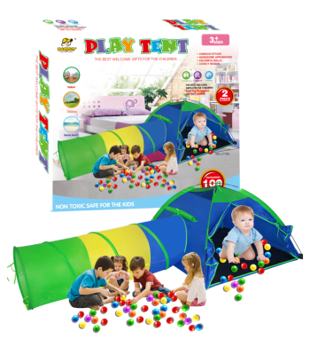 Bērnu rotaļu telts ar tuneli