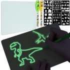 Maģisks zīmēšanas dēlis A4, kas spīd tumsā ar LED zīmuļiem