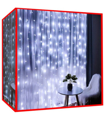 Gaismas aizkars 300 LED - auksti balts 31V KS11333