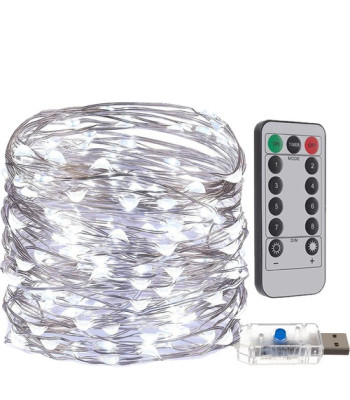  Ziemassvētku eglīšu lampiņas - 300 LED/ auksti balta krāsa
