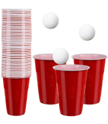 BEER PONG komplekts - BEER PONG spēle - 50 tases Ruhha 21232