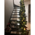 Ziemassvētku eglīšu zaru vītne ar čiekuriem un LED gaismām 2,7m