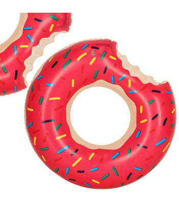 Bērnu piepūšamais Donut ritenis 50 cm rozā krāsā