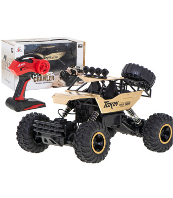 RC auto Rock Crawler 1:12 4WD METAL zelta krāsā