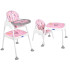 Augstā krēsla taburete taburete 3in1 rozā