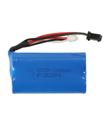 Daļa no WLtoys 104310 7.4V 1200mAh akumulatora