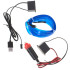 LED apkārtējais apgaismojums automašīnai / auto USB / 12V sloksne 3 m zila