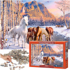 CASTORLAND Puzle 500 el. Winter Melt - zirgu ziemas ainava