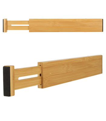 Atvilktņu organizators regulējams bambusa separators 43x6x1,5cm 1 gab.