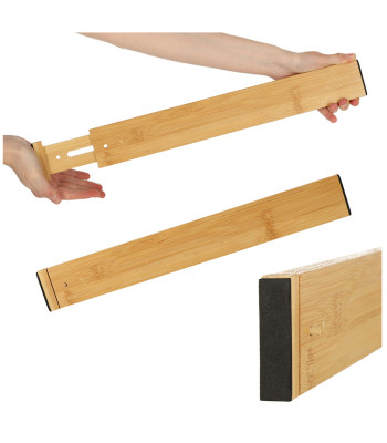 Regulējams bambusa atvilktņu organizators 56x6x1,5 cm 1 gab.