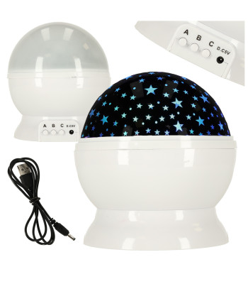 Star Projector Night Light 2in1 USB White