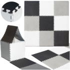 Putuplasta puzle bērnu paklājs 180x180cm 9 daļas pelēkā krēmkrāsā
