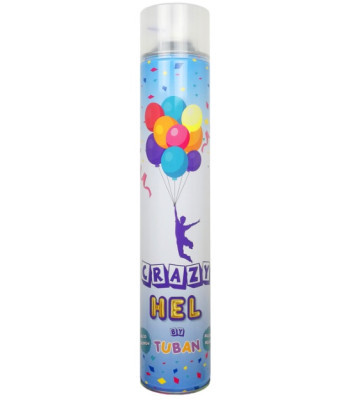 TUBĀNS Hēlija baloniem Crazy hēlija aerosols 6.5x34.5x6.5cm