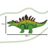 Tālvadības pults Dinosaur RC Stegosaurus sāk kvēlojošs rēciens