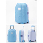 Bērnu ceļojumu koferis uz riteņiem, rokas bagāža, zilā krāsā