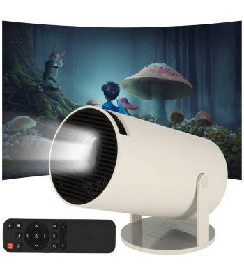 Pārnēsājams LED projektors 1280x720, 100-325 cm ekrāns, Android 11.0 USB HDMI WiFi balts