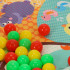 Izglītojošs rotaļu paklājiņš mazuļiem rotaļu gultiņām ar grabulīšiem un bumbiņām