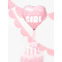 &quot;It&#39;s a girl&quot; folijas balons baby shower rozā sirds 48cm