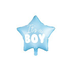 &quot;It&#39;s a boy&quot; folijas balons baby shower zvaigzne zils 48cm