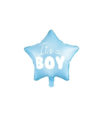 "It's a boy" folijas balons baby shower zvaigzne zils 48cm