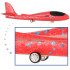 Lidmašīnas palaišanas iekārta automātiskā sarkanā krāsā