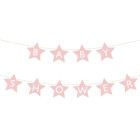 Baby Shower Stars Bright Pink 290cm x 16,5cm