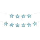 Baby Shower Stars Light Blue 290cm x 16.5cm