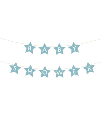 Baby Shower Stars Light Blue 290cm x 16.5cm