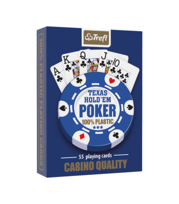 MUDUKO Trefl spēļu kārtis Pokers 100% plastmasa 55 gab.