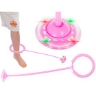 Hula hop kājas lecama bumba ar LED rozā krāsu