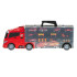 Transportiera kravas TIR palaišanas iekārta bagāžniekā + 7 ugunsdzēsēju mašīnas