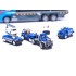 Transporter kravas TIR palaišanas iekārta + metāla policijas mašīnas