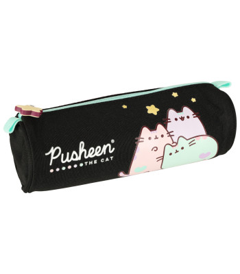 Pusheen Pastel melns cauruļveida zīmuļu futrālis