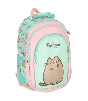 4 nodalījumu skolas mugursoma 16 collu Pusheen Mint