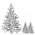 Ziemassvētku eglītes dekorācijas Springos CA1063 15,5x10,5x2cm 2gab.