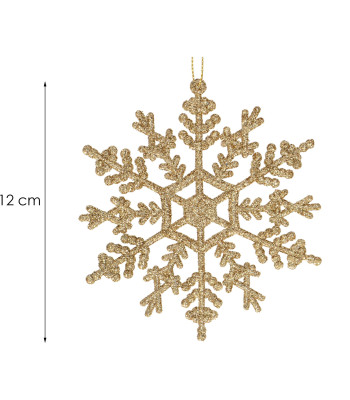 Ziemassvētku dekorācijas- sniega pārslas Springos CA0754 12cm 3 gab