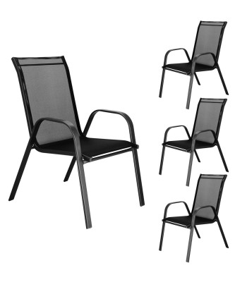 Dārza krēsls Springos GF0071 73 X 55,5 X 93 cm, melns