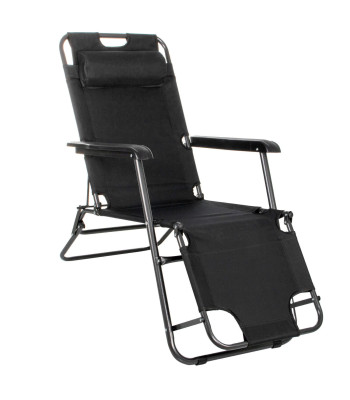 Regulējams dārza krēsls Springos GC0060 melns