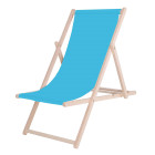 Koka sauļošanās dārza krēsls ar 3 pakāpju regulēšanu Springos DC0001 BLUE