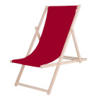 Koka sauļošanās dārza krēsls ar 3 pakāpju regulēšanu Springos DC0001 BURGUND